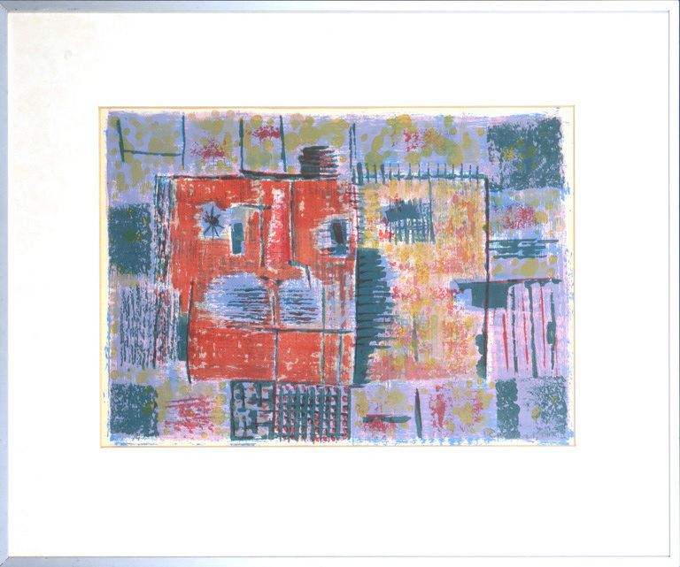 Piet Roovers: Litho, Zonder titel - Ingelijst verkocht voor € 100!