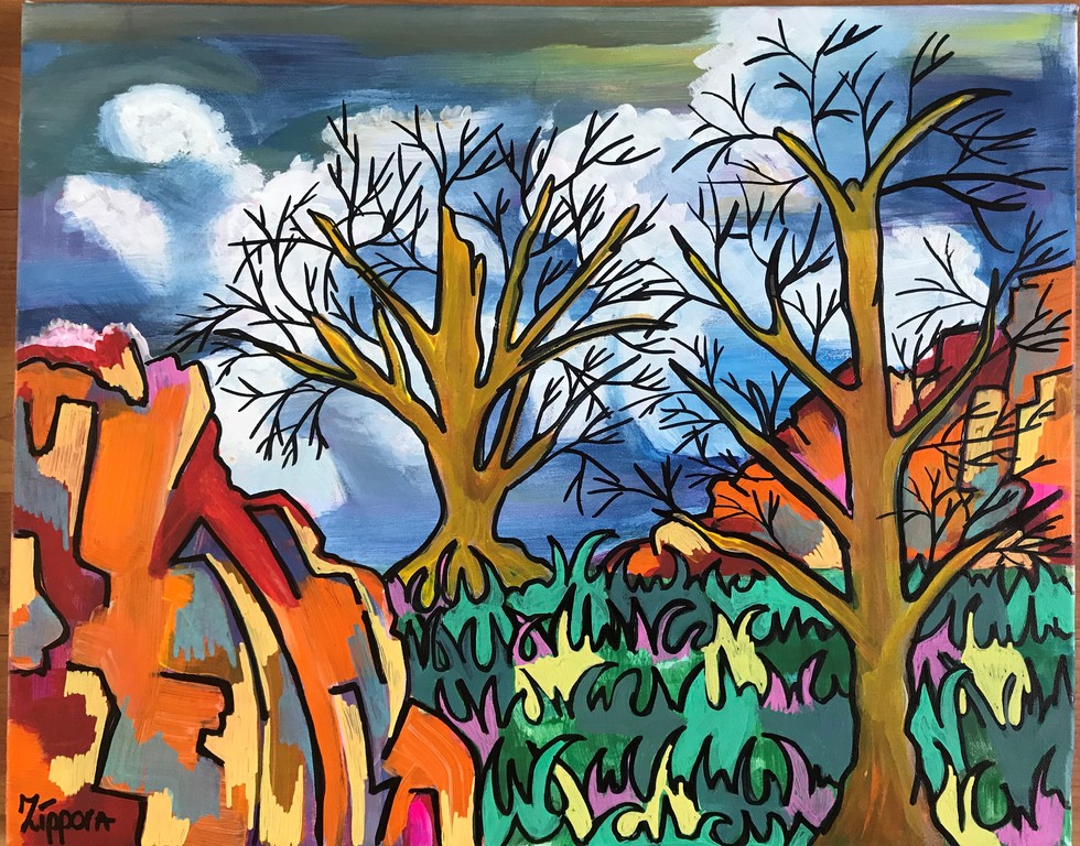 Zippora Meijer, Together We Are One, Acryl en Acrylstift op Canvas 40x50cm kopen? Bied vanaf 1!