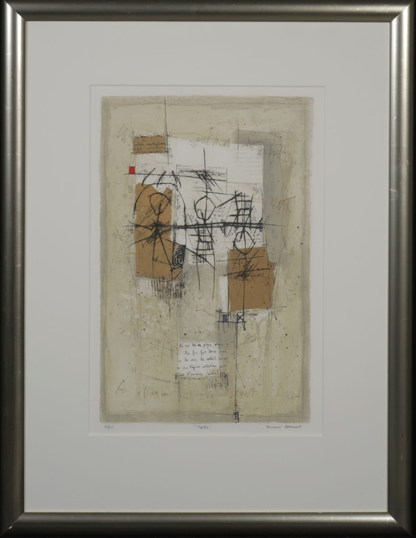 Bernard Remusat: Carborundum, Tertia - Ingelijst verkocht voor € 50!