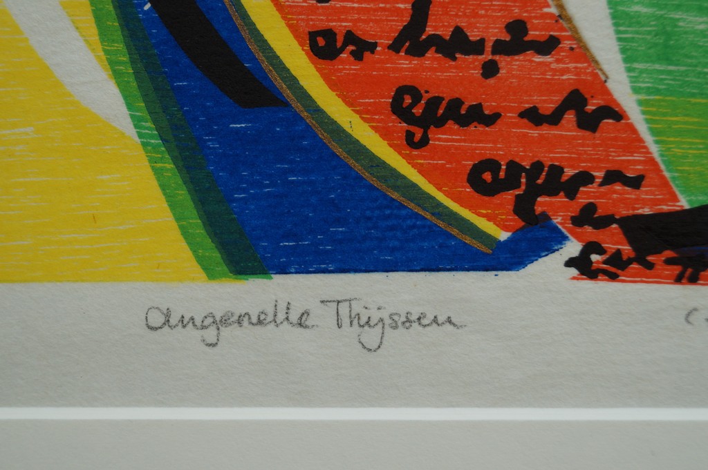 Angenelle Thijssen - gesigneerde houtsnede - Het verhaal van de wassende maan kopen? Bied vanaf 20!