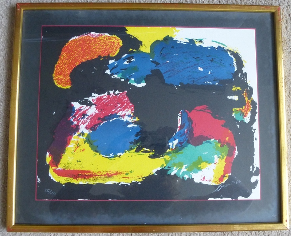 Eugene Brands, Litho: Compositie, 1968, handgesigneerd, oplage 100 stuks verkocht voor € 225!