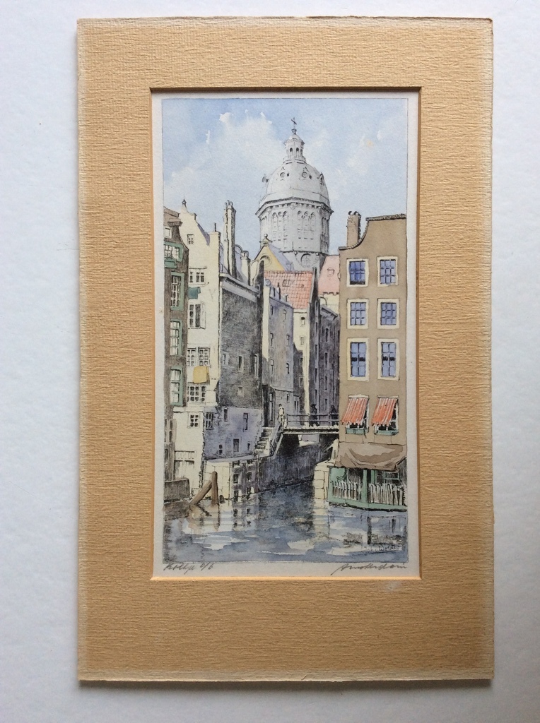 Johan van Wolde - Kolkje A'dam, litho ingekleurd kopen? Bied vanaf 40!