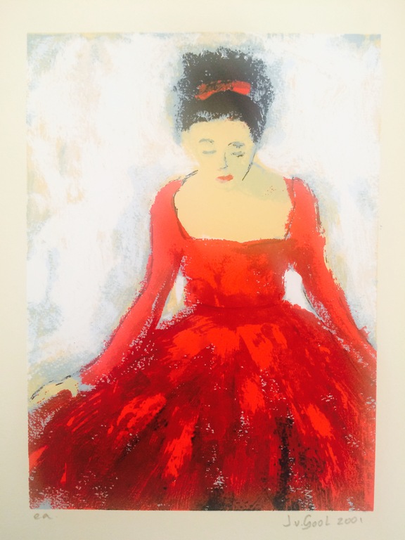 José van Gool: dame in het rood kopen? Bied vanaf 25!