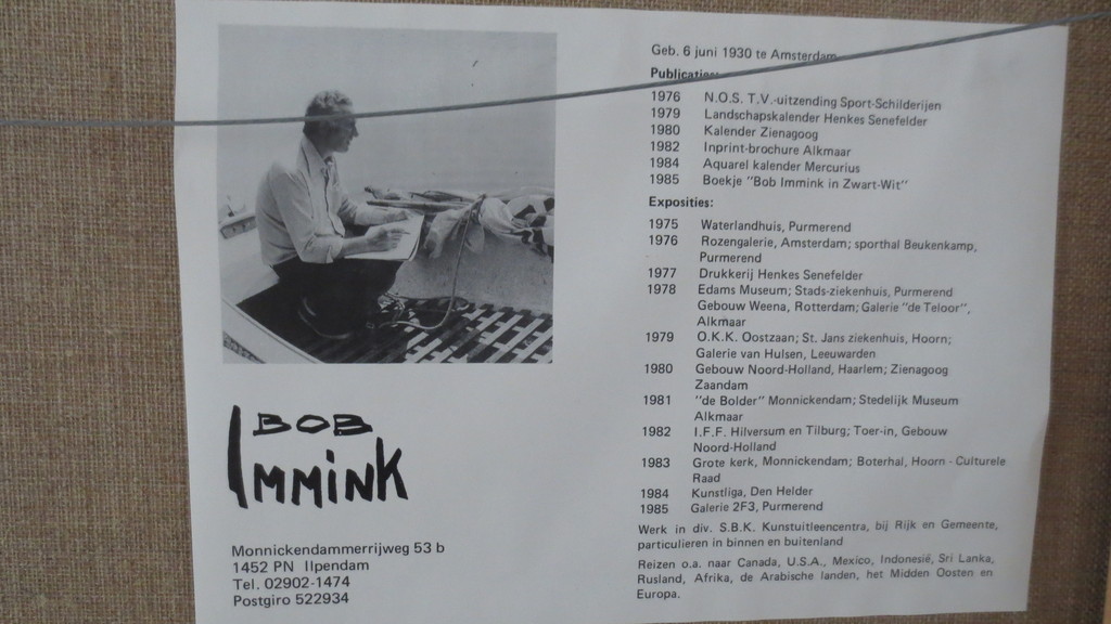 BOB IMMINK  (1930-1984)   OLIEVERF OP DOEK   "STILLEVEN" kopen? Bied vanaf 90!