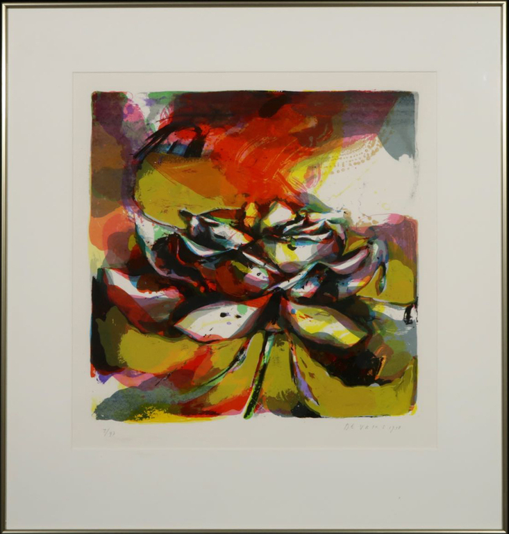 Paul de Vries: Zeefdruk, Zonder titel - Ingelijst kopen? Bied vanaf 50!