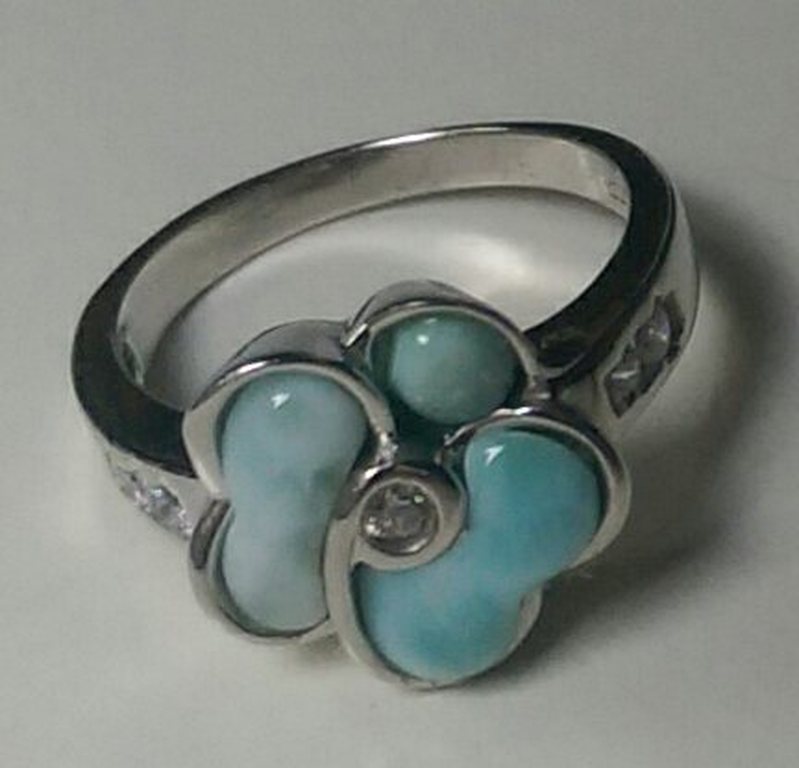 Zilveren ring met larimar kopen? Bied vanaf 29!