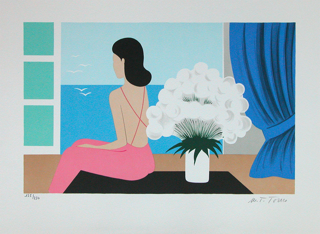 Maria Teresa Torres, originele litho ‘La reveuse’, handgesigneerd  kopen? Bied vanaf 45!