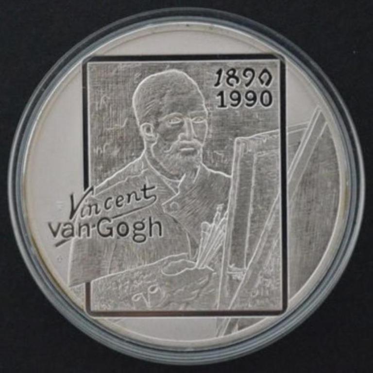 Vincent van Gogh - zilveren herdenkingsmunt 1990 kopen? Bied vanaf 25!