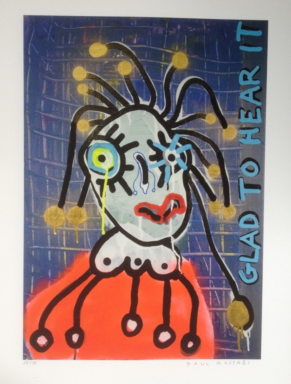 Paul Kostabi - Handgesigneerde Giclee verkocht voor € 35!