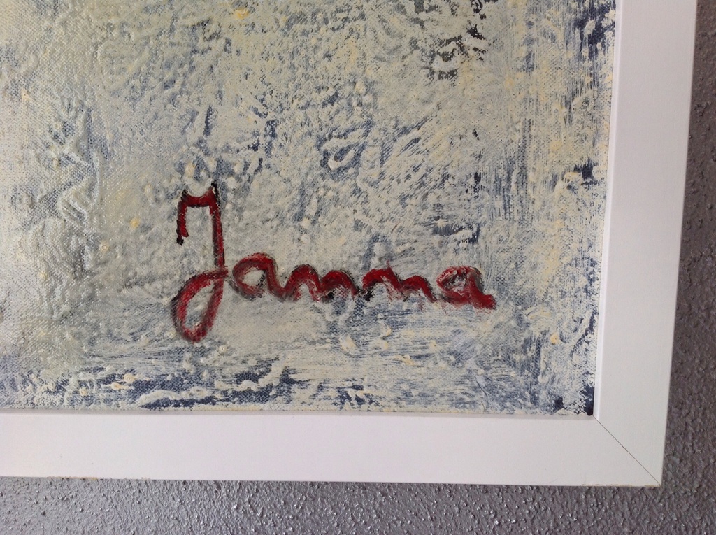 Janna Straus van de Geest: olieverf op doek ,Het Huis kopen? Bied vanaf 95!