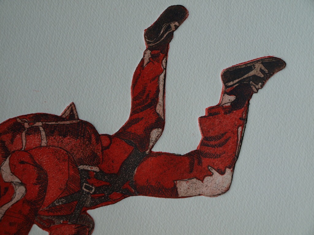 Leentje Linders : Ets en aquatint , De vrije val II – ca 1977 kopen? Bied vanaf 25!