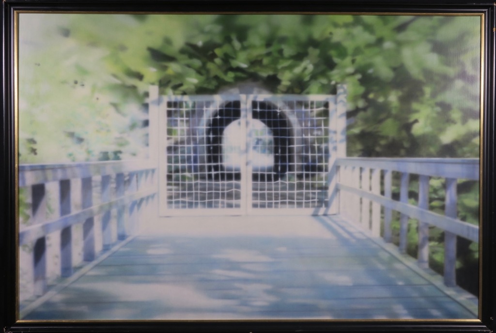 Elzo Dibbets: Olieverf op board, Fort Lent West - Ingelijst (Groot) verkocht voor € 200!