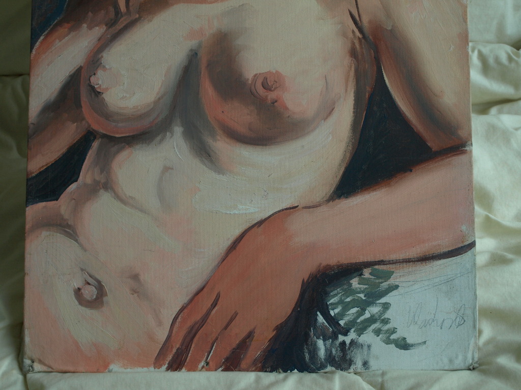 Peter Klashorst : acrylverf op board – Vrouw – gesigneerd – ca 1999  kopen? Bied vanaf 150!