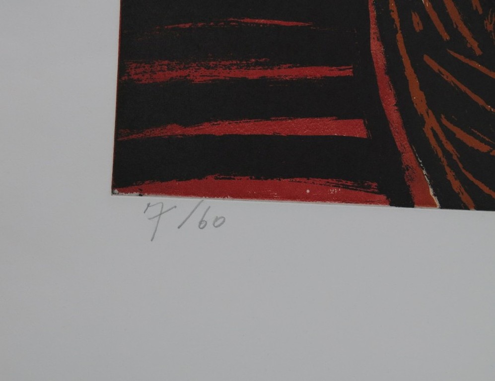 Corneille: Ets en aquatint, L'Africaine - zeer groot! kopen? Bied vanaf 750!