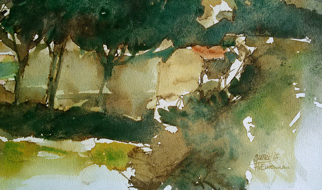 Hen Euverman - Sutri (Italië), aquarel kopen? Bied vanaf 40!