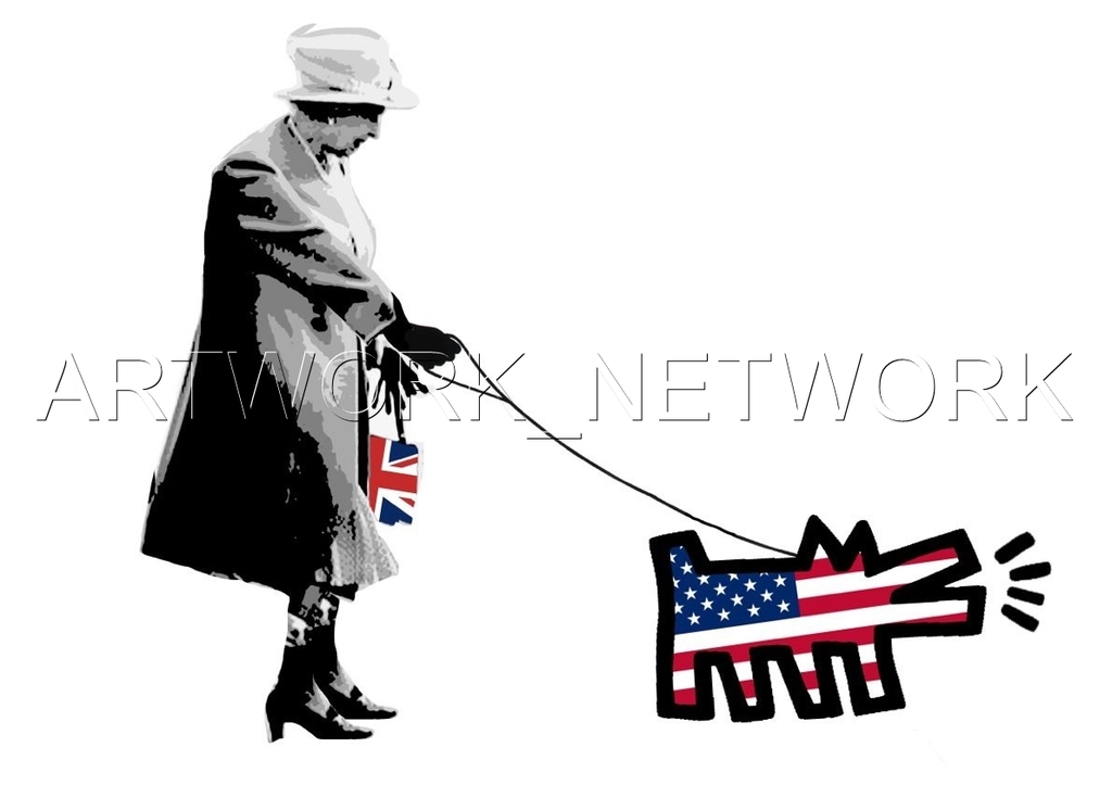 Large Print Painting "Queen Dog USA" Signed Numbered A/P or 1 to 100 with COA kopen? Bied vanaf 1!