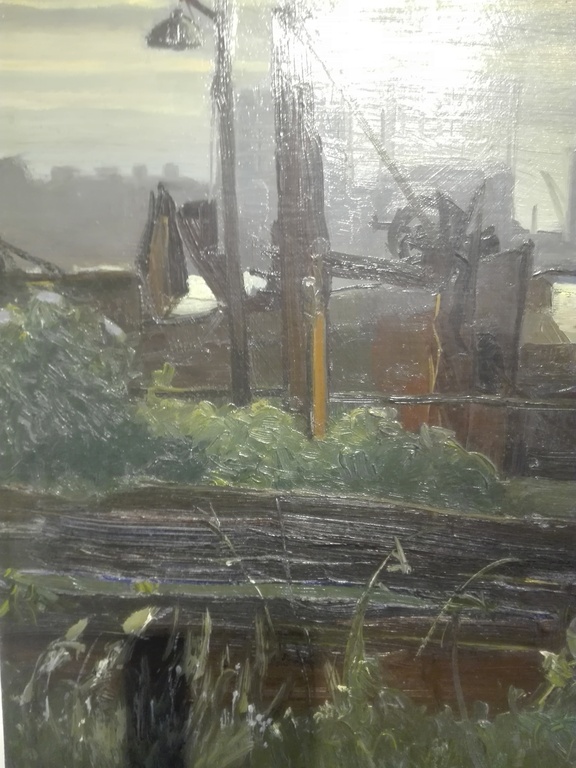 A.J.A. Hagen, klassiek schilderij olieverf op paneel, Havengezicht kopen? Bied vanaf 175!