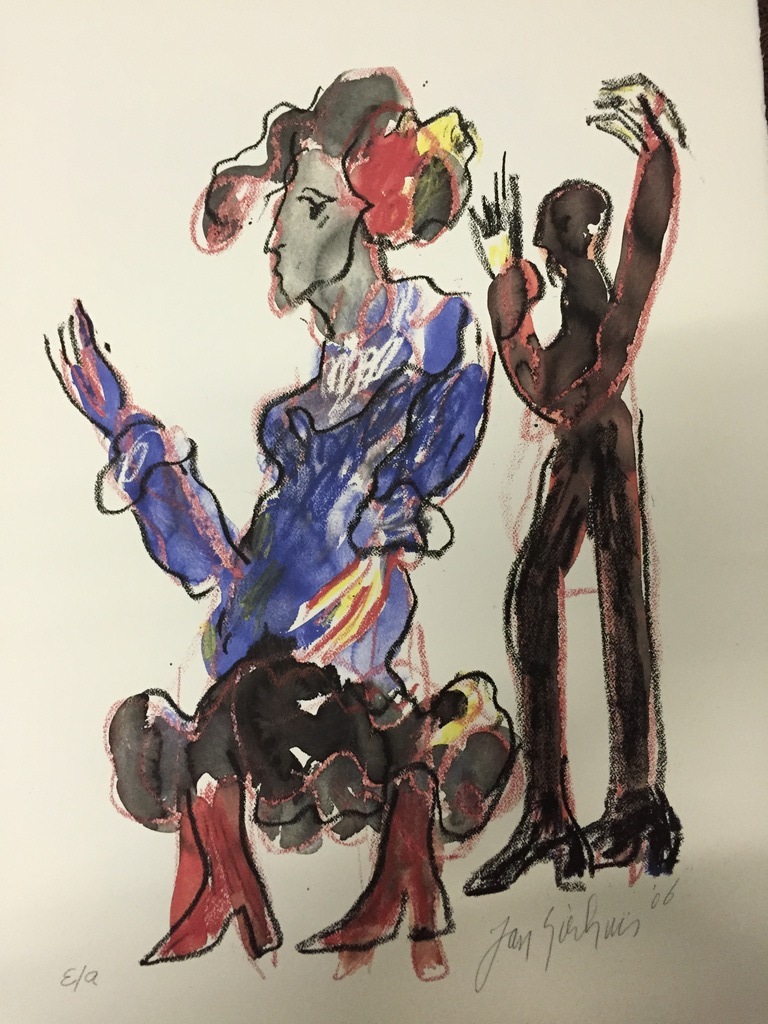 JAN SIERHUIS  Originele EA piezo/zeefdruk   Titel: Flamenco  2006 kopen? Bied vanaf 1!