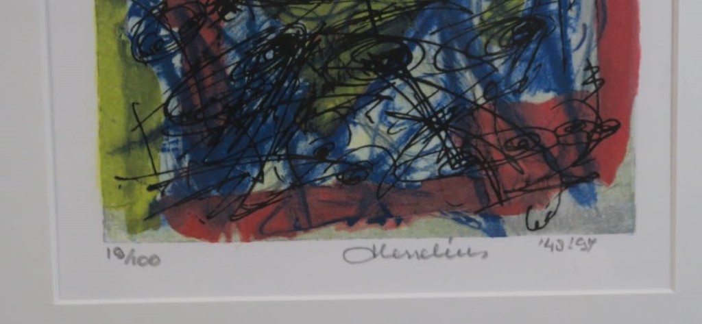 Henk Hesselius: Litho, Experimenteel universum II - Ingelijst kopen? Bied vanaf 20!