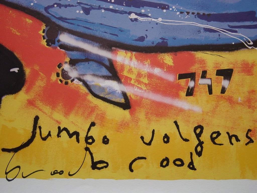 Herman Brood - zeefdruk - Jumbo volgens Brood kopen? Bied vanaf 475!