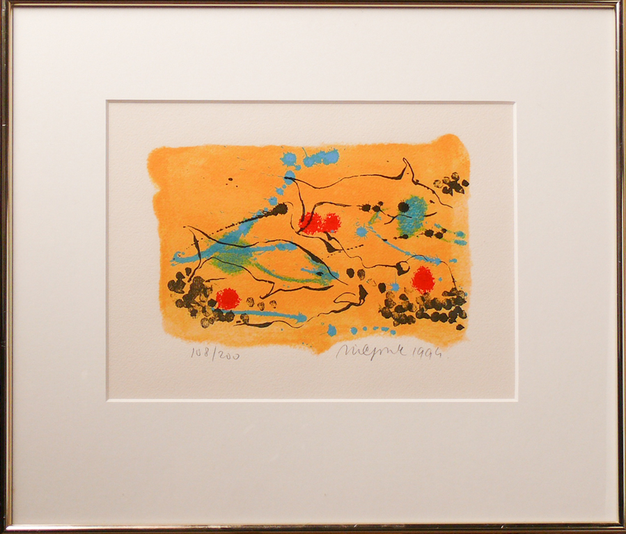 Nic Jonk: Zeefdruk, Gele visjes kopen? Bied vanaf 50!