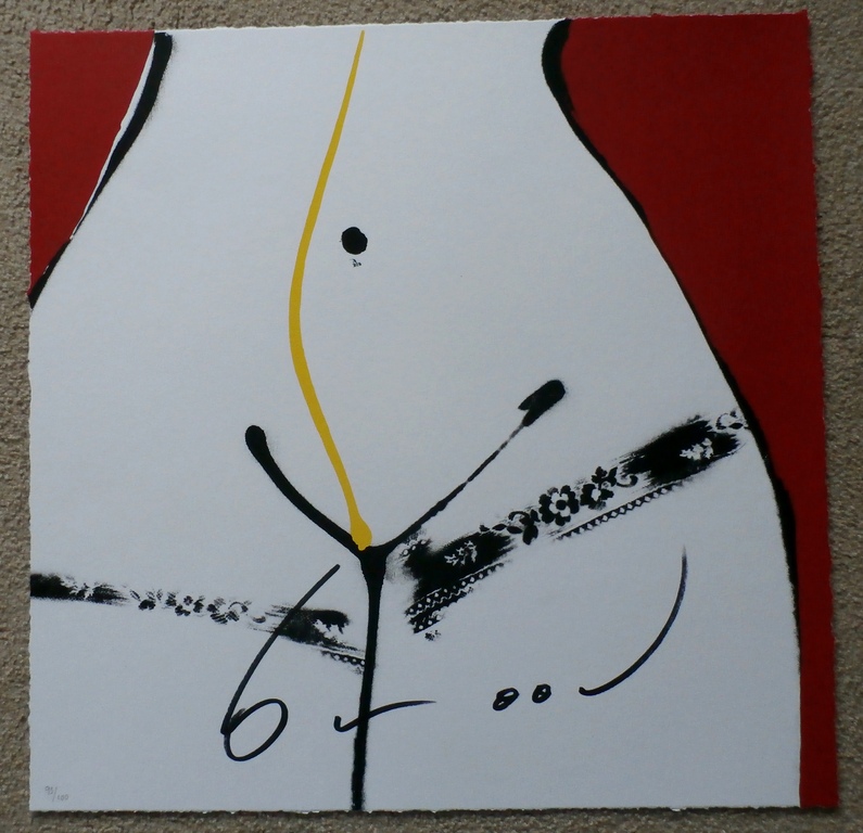 Herman Brood - zeefdruk: Hips (rood) kopen? Bied vanaf 175!