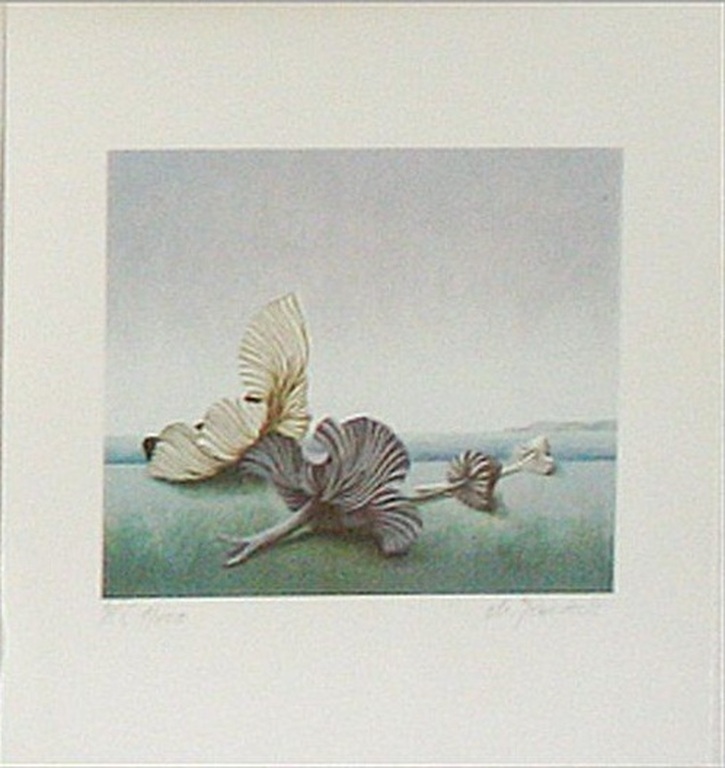 "Artists of the World", o.a. Rolf Meyn: Vier lithografien, Natuur kopen? Bied vanaf 20!