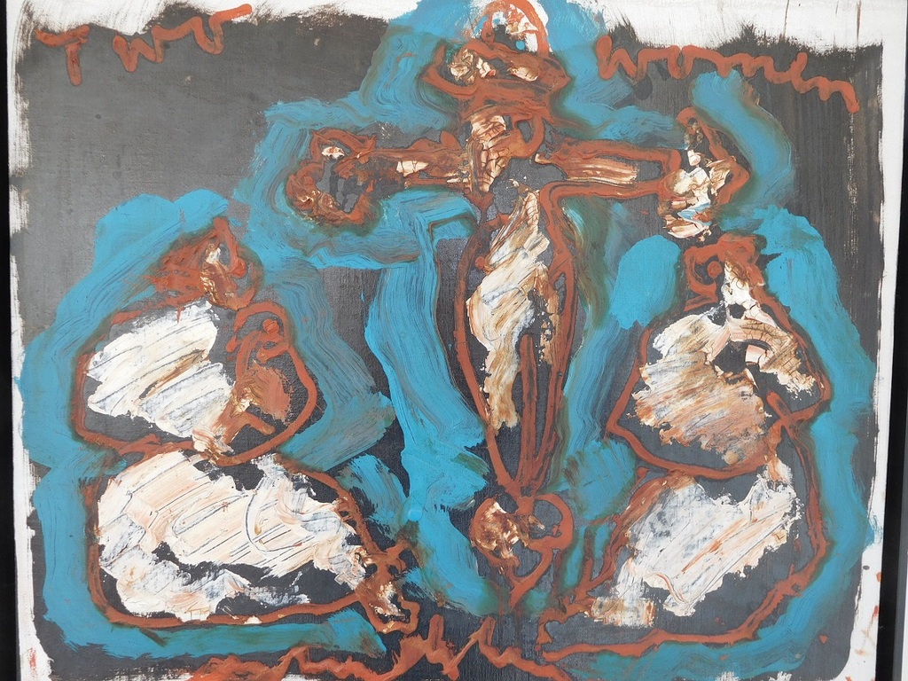 Anton Heijboer, Two Women, Olieverf met teer op doek op paneel, 1984 kopen? Bied vanaf 335!