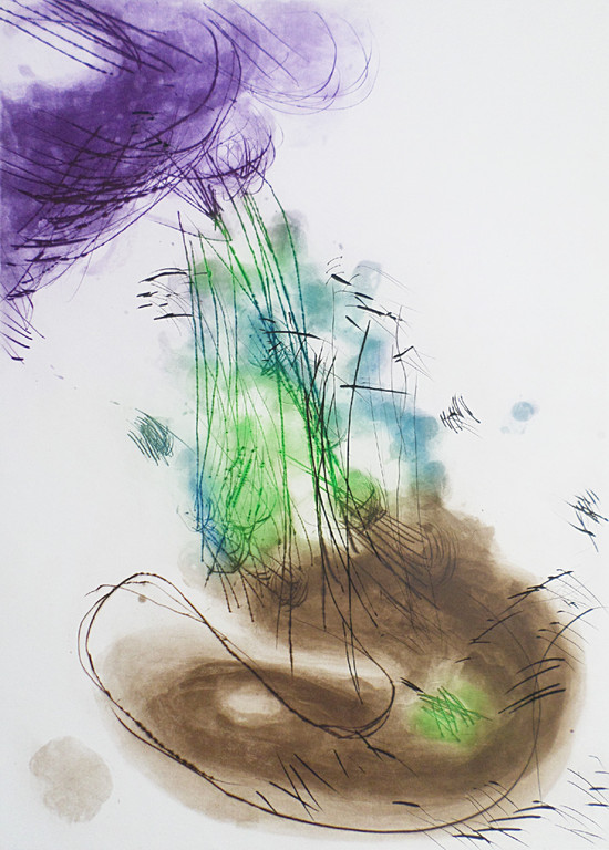 Ger Lataster - De wolk, droge naald ets met aquatint verkocht voor € 180!