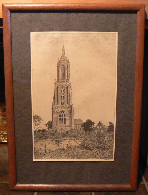 Paul Bodifee (1866-1938)  --  Litho  --  Cunera-toren Rhenen kopen? Bied vanaf 1!