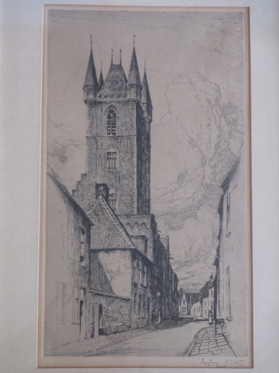 Eugene Lücker, Raadhuis Sluis, Ets verkocht voor € 50!