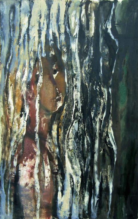 MIJMERING - Monotype en olieverf op papier - Irene Joffroy - gesigneerd 1971 verkocht voor € 75!