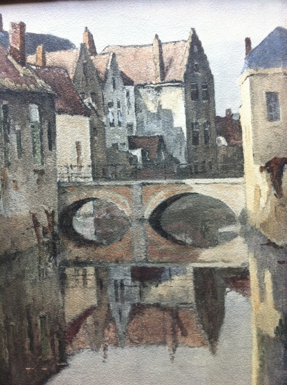 W.A. Knip (1883-1967) - Aquarel - Stadsgezicht kopen? Bied vanaf 125!