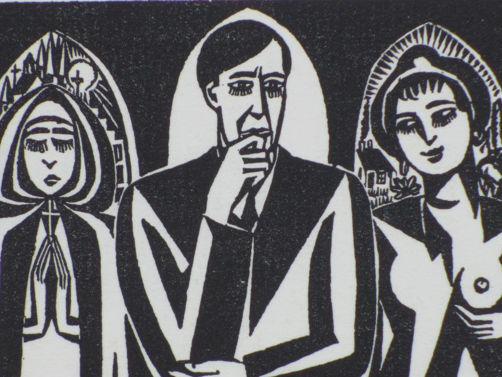 Frans Masereel, Heilige en de Verleiding, Houtsnede  kopen? Bied vanaf 40!