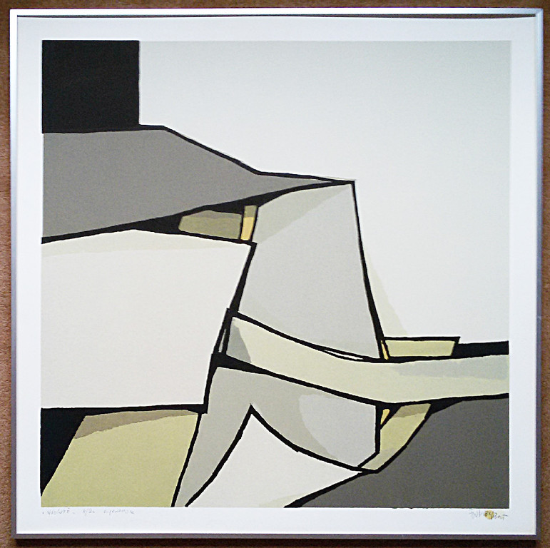 Fon Klement - Involuté, hoogdruk boardsnede (ingelijst, zeer groot) kopen? Bied vanaf 250!