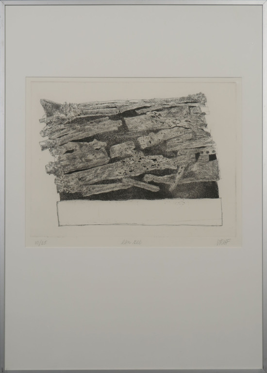 Gradus Verhaaf: Ets, Een zee - Ingelijst kopen? Bied vanaf 1!