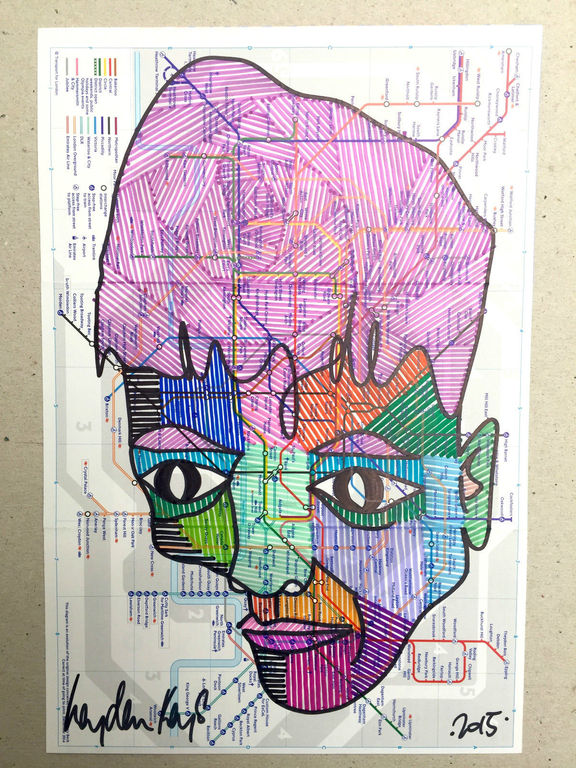 Hayden Kays - "Purple Haze" (2015)  - originele tekening + COA verkocht voor € 195!