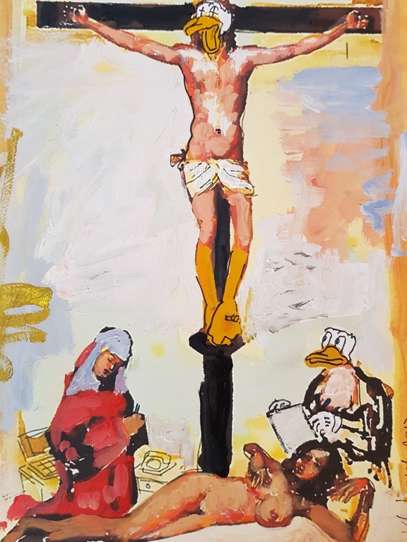 Peter Klashorst - origineel werk - serie Dagobert Duck kopen? Bied vanaf 1!