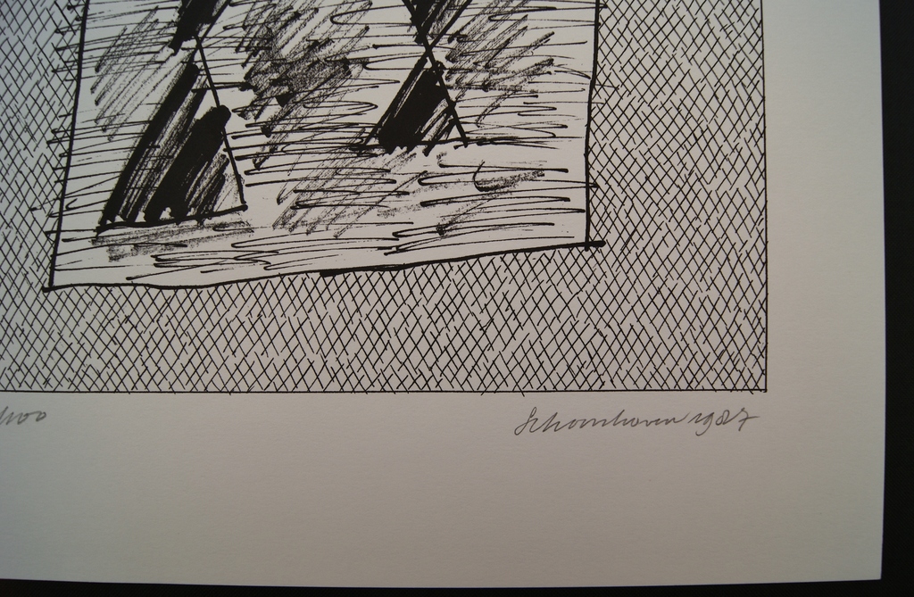 Jan Schoonhoven gesigneerde zeefdruk uit 1987 (Zero) kopen? Bied vanaf 350!