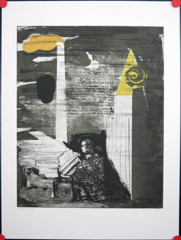 Peter Bes: Ets en Aquatint, Helmut spielt Schubert kopen? Bied vanaf 35!