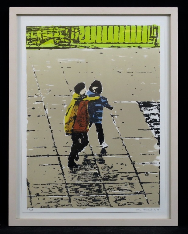 Koen Vermeule: Litho, Zonder titel (2) - Ingelijst kopen? Bied vanaf 80!