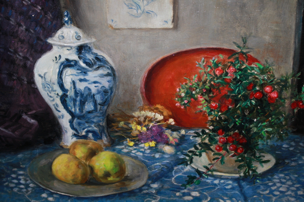 ME v REGTEREN ALTENA - STILLEVEN met ANTIEK DELFTSE VAAS - joffer kopen? Bied vanaf 190!