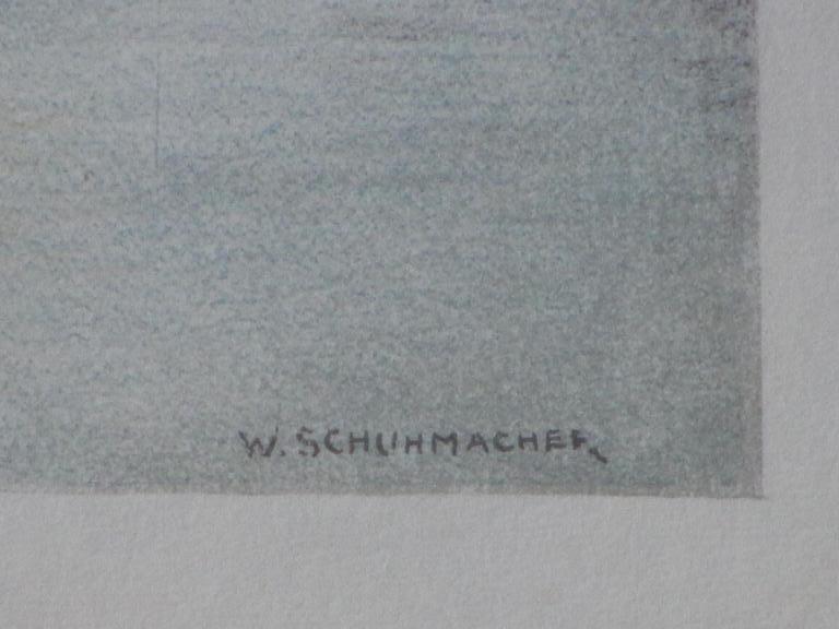 Wim Schuhmacher, Mediterrane haven met scheepsdok, Kleurenlitho kopen? Bied vanaf 40!