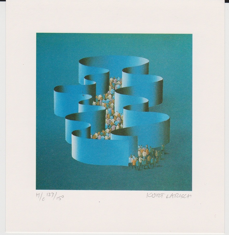 Kurt Larisch: Lithografie, The Crowd kopen? Bied vanaf 10!