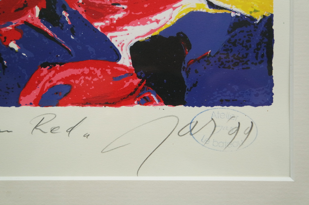 Johannes Adrianus Smit  (1945-2002) - zeefdruk handgesigneerd - "Mokum Red" kopen? Bied vanaf 65!