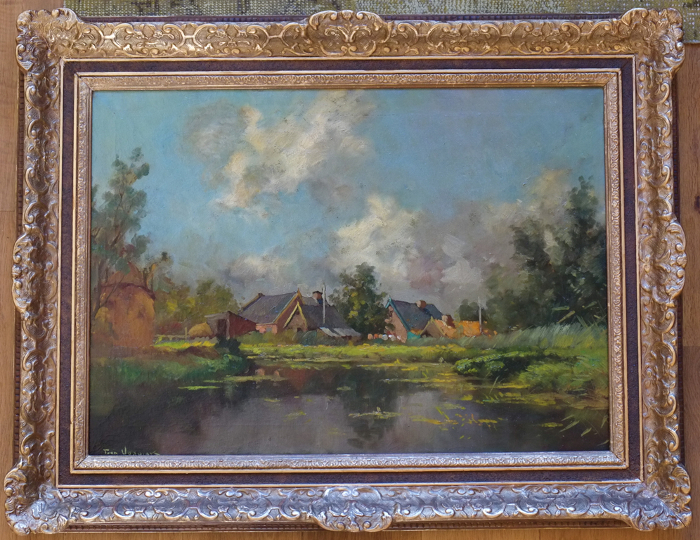 Landschap, olieverf op doek. kopen? Bied vanaf 160!