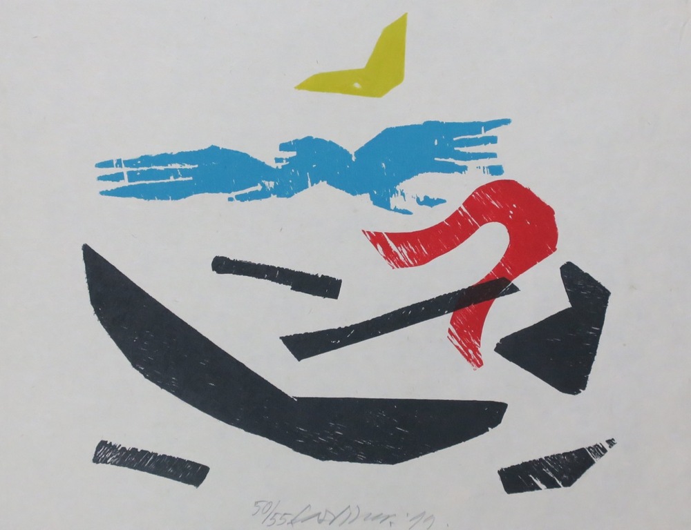 Carel Visser: Houtsnede, Zonder titel kopen? Bied vanaf 80!