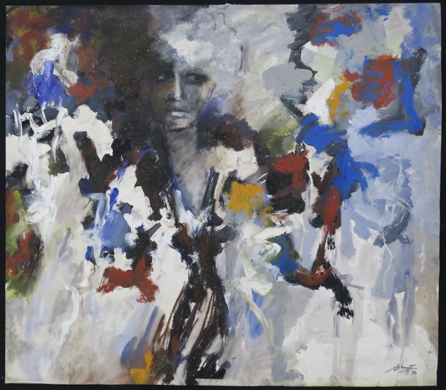Jelle Hoogstra: Gouache op papier, Figuur verkocht voor € 80!