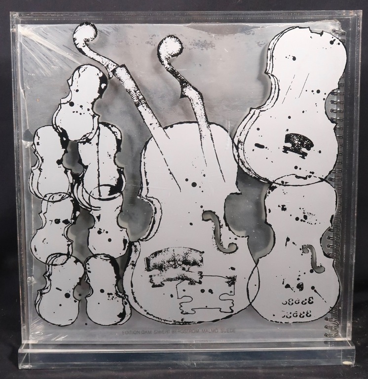 Arman: Zeefdruk op plexiglas + boek, Trio a Cordes kopen? Bied vanaf 180!