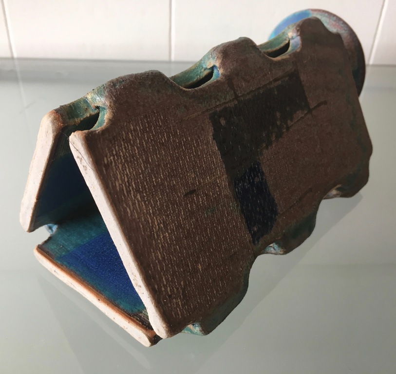 Ed Meissenberg  - Grote polychrome modernistische kandelaar -1990's - gesigneerd kopen? Bied vanaf 24!